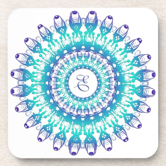 エスニックターコイズマンダラ コースター (正面)