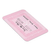 エスニックデザインピンクウェディング日付磁石を保存 マグネット (右側)