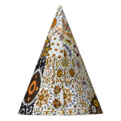 エスニックデジタル抽象芸術：シームレスパターン パーティーハット (裏面)