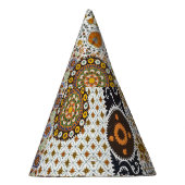 エスニックデジタル抽象芸術：シームレスパターン パーティーハット (右)