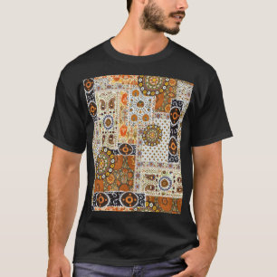 エスニックデジタル抽象芸術:シームレスパターン Tシャツ