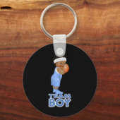 エスニックバスケットボールチームボーイベビー キーホルダー (正面)