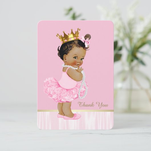 エスニックバレリナツチュベイビーシャワーありがとう サンキューカード (スタンド正面)