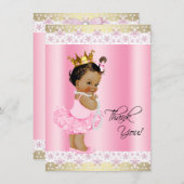 エスニックバレリナツチュベビーガールありがとう サンキューカード (正面/裏面)