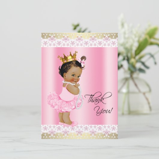 エスニックバレリナツチュベビーガールありがとう サンキューカード (スタンド正面)