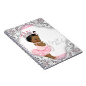 エスニックバレリーナプリンセスベビーシャワーゲストブック ノートブック (右側)