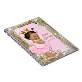 エスニックバレリーナプリンセスベビーシャワーゲストブック ノートブック (右側)