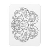 エスニックパターン(の模様が)あるタコ マグネット (縦)