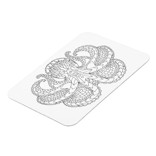 エスニックパターン(の模様が)あるタコ マグネット (左側)