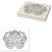 エスニックパターン(の模様が)あるタコ ラバースタンプ (押印)