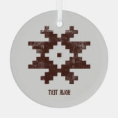 エスニックパーソナライズされたスターバルトのクリスマス装飾 ガラスオーナメント (裏面)