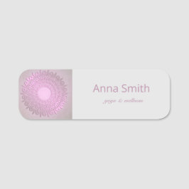 エスニックピンクグラデーション曼荼羅 名札