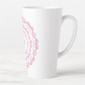 エスニックピンクフローラ曼荼羅、モノグラム カフェラテマグ (右)