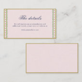 エスニックピンク縁どの花インディアン結婚の詳細 プレイスカード (正面/裏面)