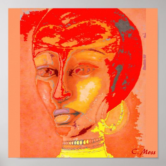 「エスニックファンク」キャンバス印刷 ポスター (正面)