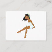 エスニックフェアリードリームキャッチャー羽毛おむつラッフル エンクロージャーカード (裏面)