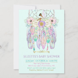 エスニックフェアリードリームキャッチャーBoho任意のカラー紙 招待状