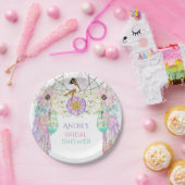 エスニックフェアリードリームキャッチャーBoho羽の結晶 ペーパープレート (パーティー)