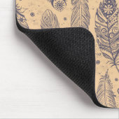 エスニックフェザーの輪郭パターン マウスパッド (コーナー)