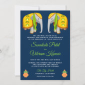 エスニックフォークアートエレファントインディアン結婚式招待状 招待状 (正面)