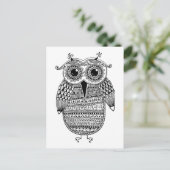 エスニックフクロウインクスケッチ ポストカード (スタンド正面)