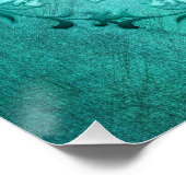 エスニックフローラターコイズグランジマンダラ。 ポスター (コーナー)