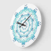 エスニックフローラ曼荼羅 ラージ壁時計 (傾斜)