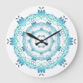 エスニックフローラ曼荼羅 ラージ壁時計