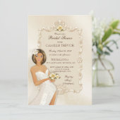 エスニックブライドアイボリーサテ結婚ィンズバラ 招待状 (スタンド正面)