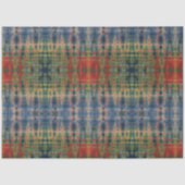 エスニックブルーグリーン絞り染めパタ伝統的ーン 薄葉紙 (正面)