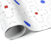 エスニックブルードット ラッピングペーパー (ロールコーナー)