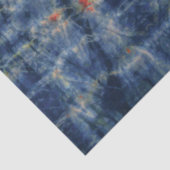 エスニックブルー絞り染め伝統的パターンスタイル 薄葉紙 (詳細)