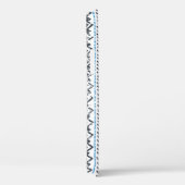 エスニックブルー、白のシームレスな背景。 Case-Mate iPhoneケース (裏面 / 右)