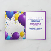 エスニックプラスサイズウーマンとアフロ鮮やか誕生日 カード (内部)