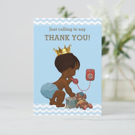 エスニックプリンスオンフォンありがとうシェブロン サンキューカード (スタンド正面)