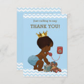 エスニックプリンスオンフォンありがとうシェブロン サンキューカード (正面/裏面)