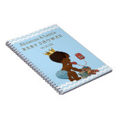 エスニックプリンスオンフォンベビーシャワーゲストブック ノートブック (右側)