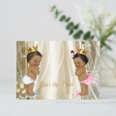 エスニックプリンスプリンセスベビーシャワー日付を保存 セーブザデート (スタンド正面)