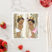 エスニックプリンスプリンセスベビーシャワー スタンダードカクテルナプキン (インサイチュ)