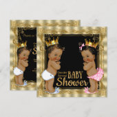 エスニックプリンスプリンセス性別発表ベイビーシャワー 招待状 (正面/裏面)