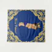 エスニックプリンスベイビーシャワーバックドロップ タペストリー (正面(横))