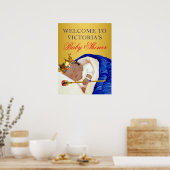 エスニックプリンスベビーシャワーのサイン ポスター (キッチン)