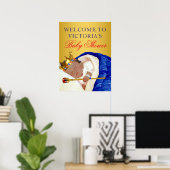 エスニックプリンスベビーシャワーのサイン ポスター (ホームオフィス)