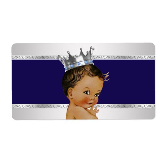 エスニックプリンスベビーシャワー水ボトルラベル ラベル (正面)