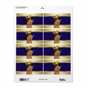 エスニックプリンスボーイ赤ちゃんシャワー水ボトルラベル ラベル (フルシート)