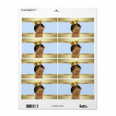 エスニックプリンスボーイ赤ちゃんシャワー水ボトルラベル ラベル (フルシート)