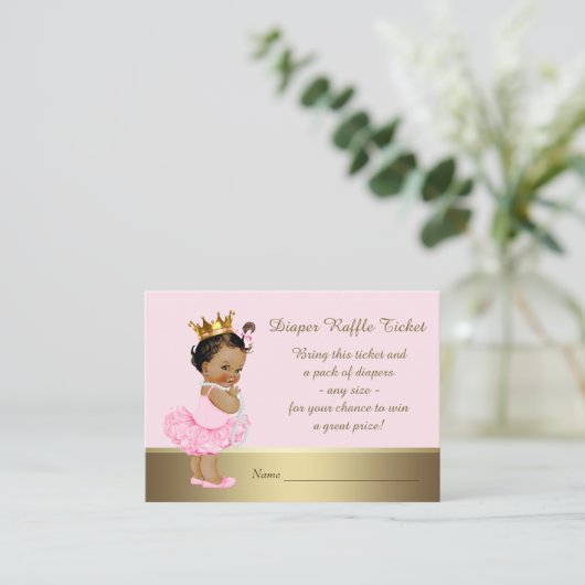 エスニックプリンセスおむつラッフルチケット エンクロージャーカード (スタンド正面)