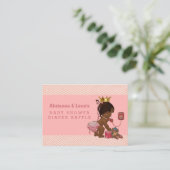 エスニックプリンセスが電話でシェブロンのおむつくじを引く エンクロージャーカード (スタンド正面)