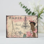 エスニックプリンセスエッフェルタワーシャンデリアサンキュー サンキューカード (スタンド正面)