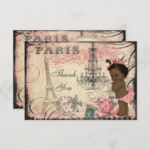 エスニックプリンセスエッフェルタワーシャンデリアサンキュー サンキューカード (正面/裏面)